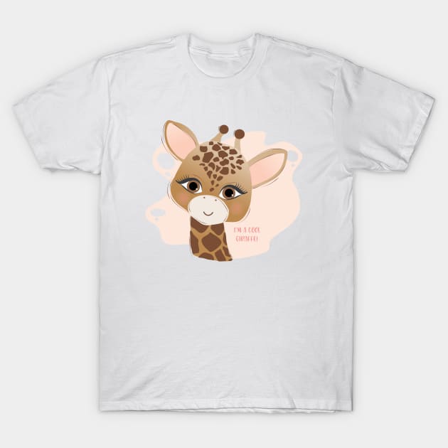 Cute Cool Giraffe Vector Design T-Shirt by Arch4Design